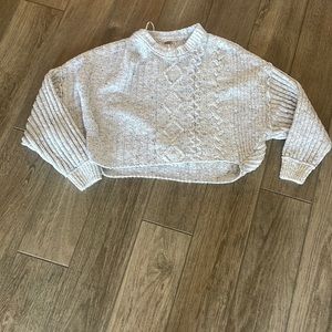 free people cropped knit sweater